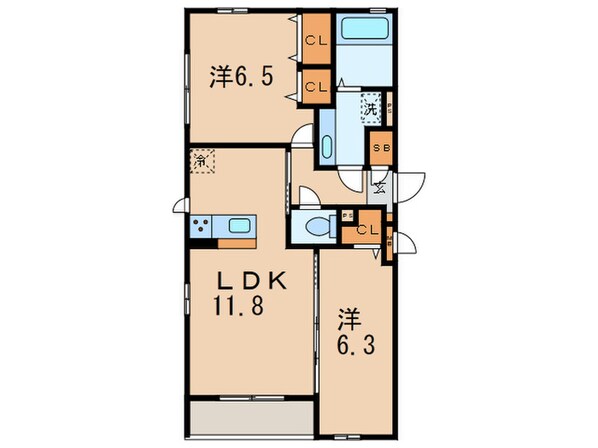 ベルメゾン霞ケ丘の物件間取画像